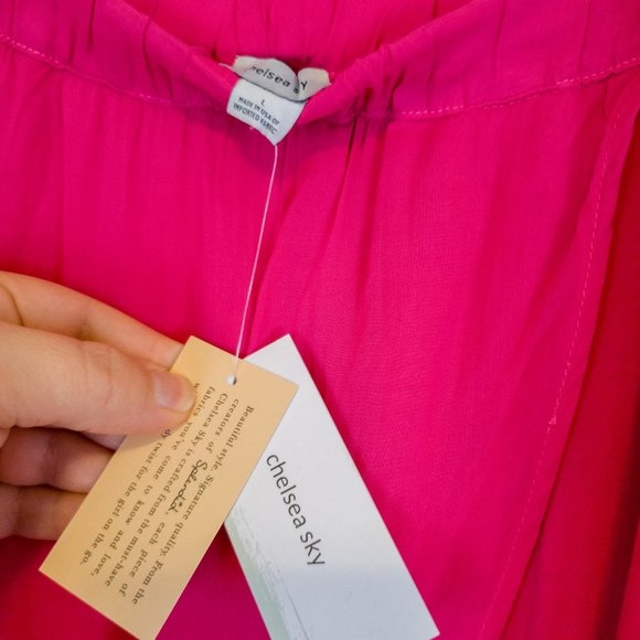 Chelsea Sky Tulip Pull On Maxi Skirt Large Pink - Picture 6 of 7